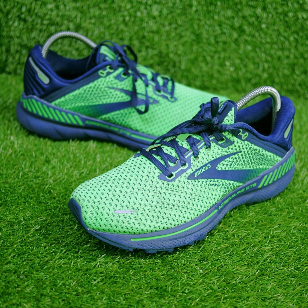 Brooks Adrenaline GTS 22 Running Shoes Lime Green Navy - Men's Size 9